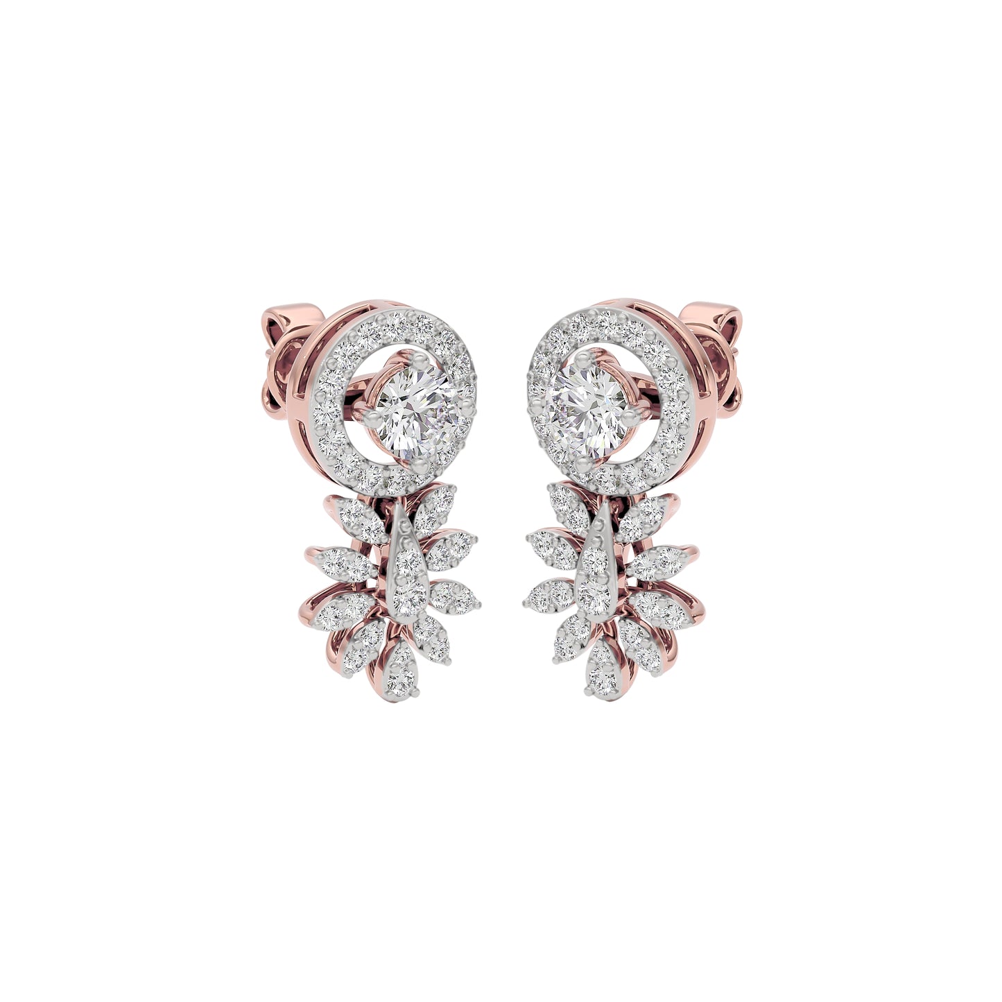 Diamond Dalliance Earrings 18 KT / Rose Gold