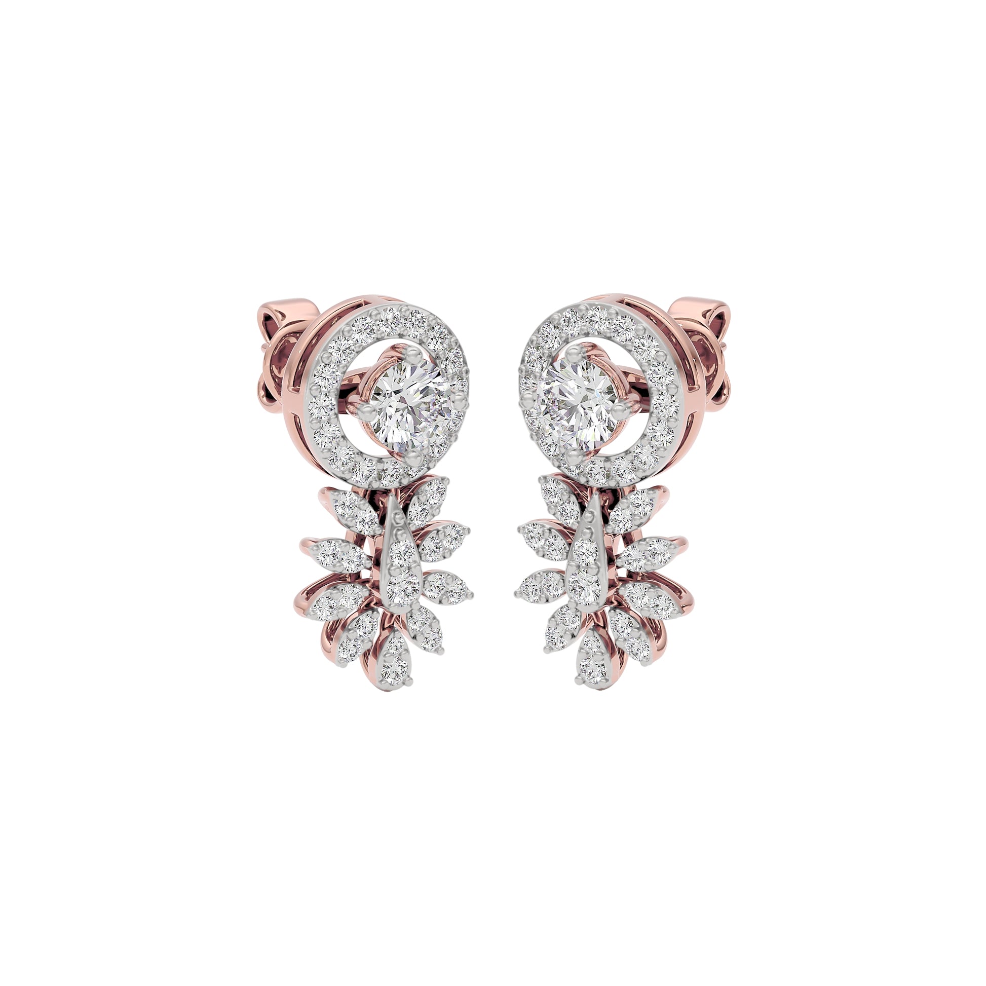 Diamond Dalliance Earrings 18 KT / Rose Gold