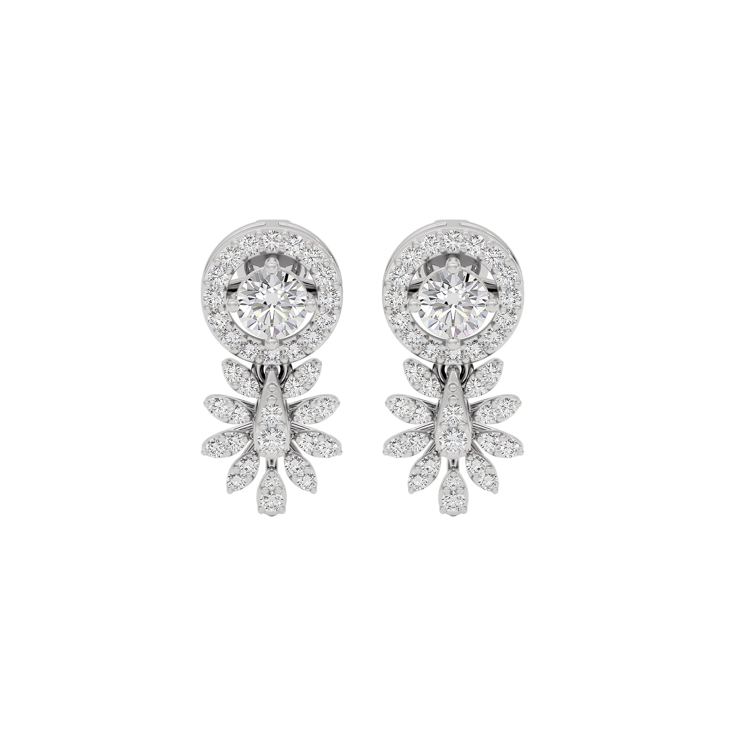 Diamond Dalliance Earrings 18 KT / White Gold