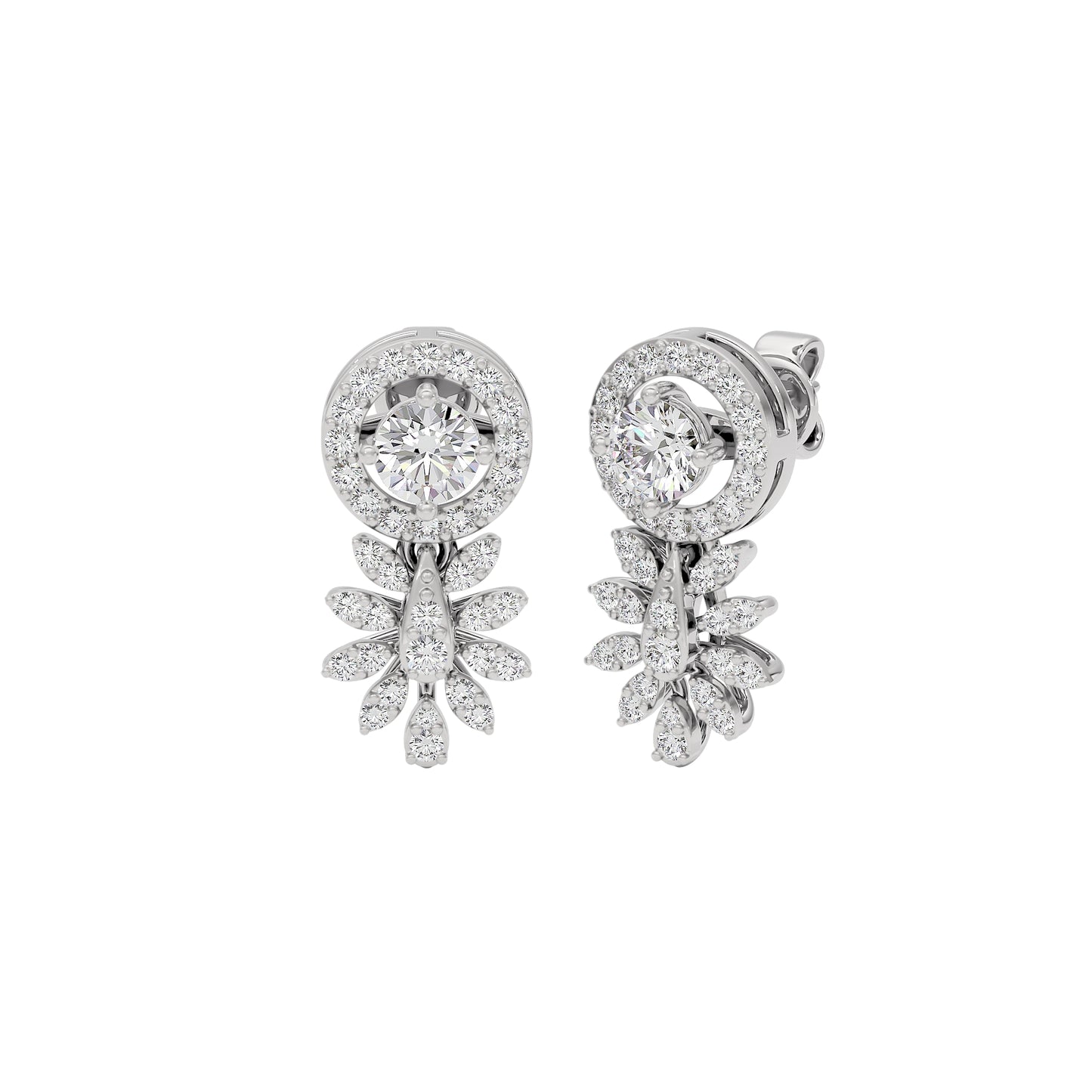 Diamond Dalliance Earrings 18 KT / White Gold