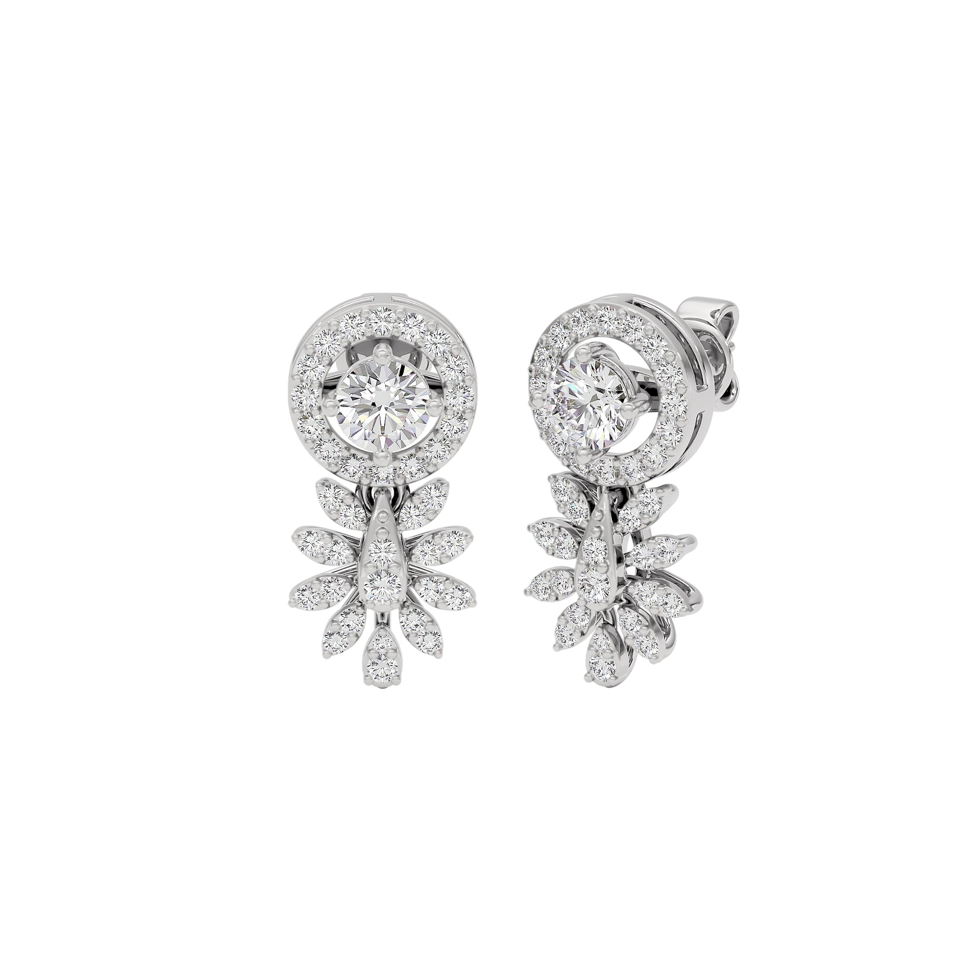 Diamond Dalliance Earrings 18 KT / White Gold