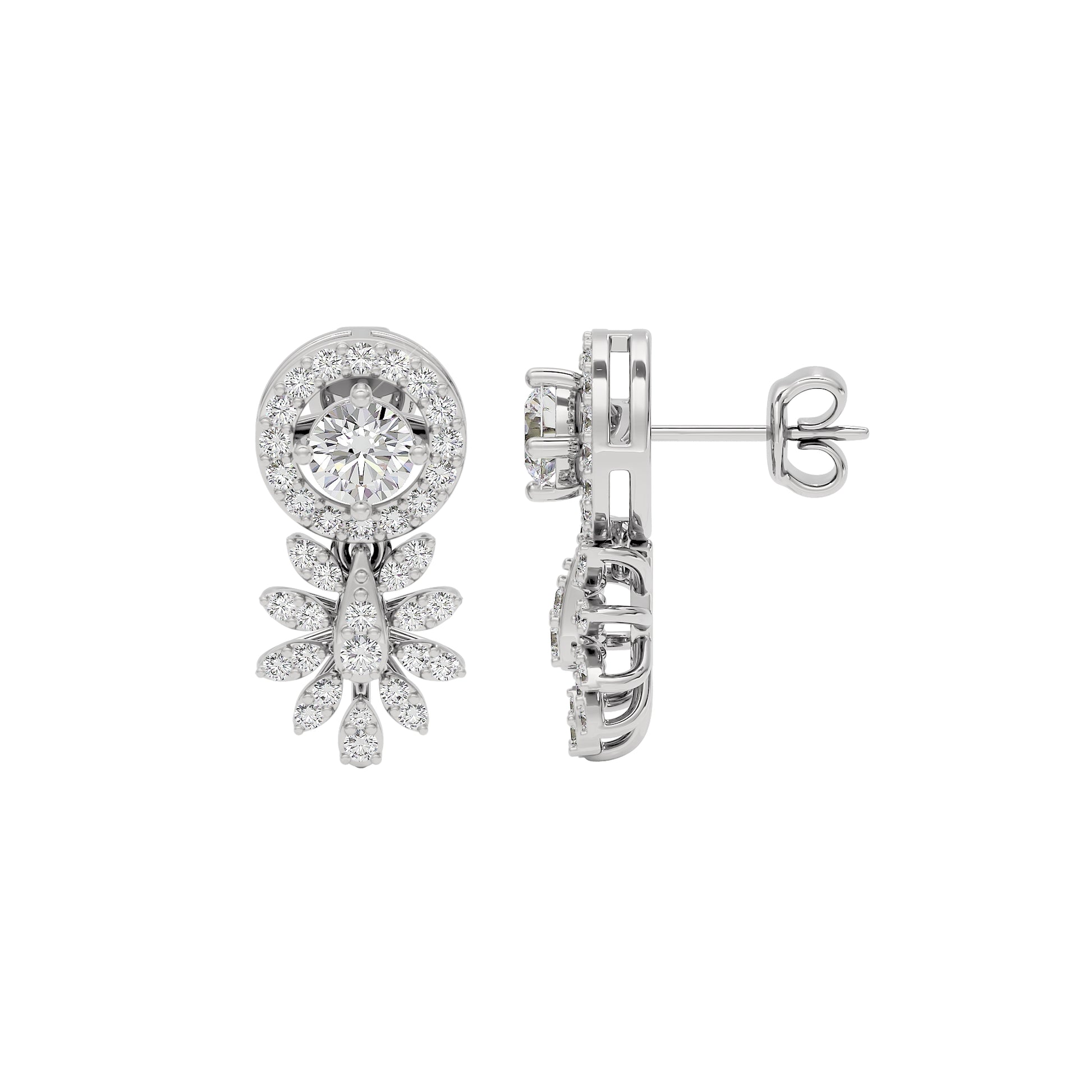 Diamond Dalliance Earrings 18 KT / White Gold