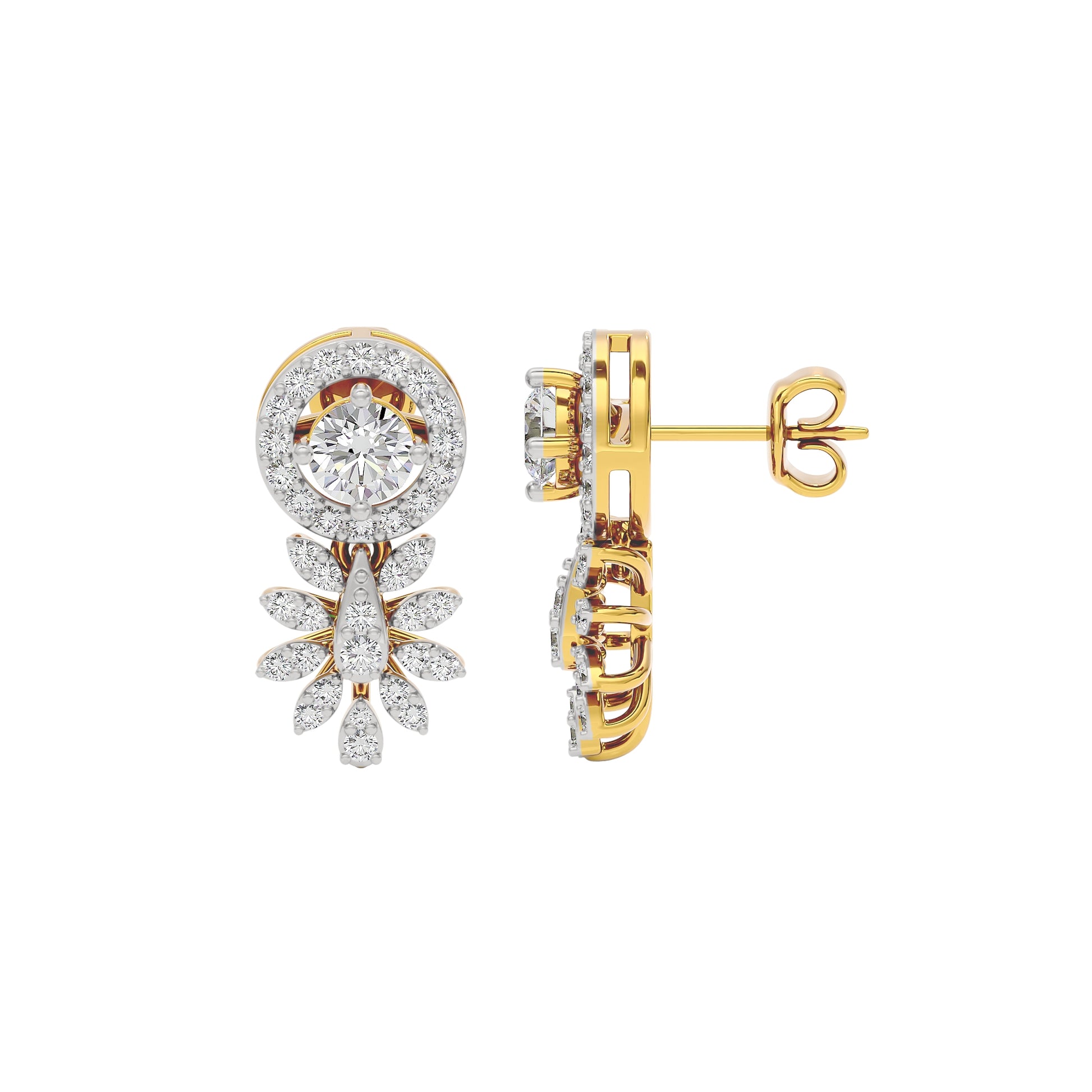 Diamond Dalliance Earrings 18 KT / Yellow Gold