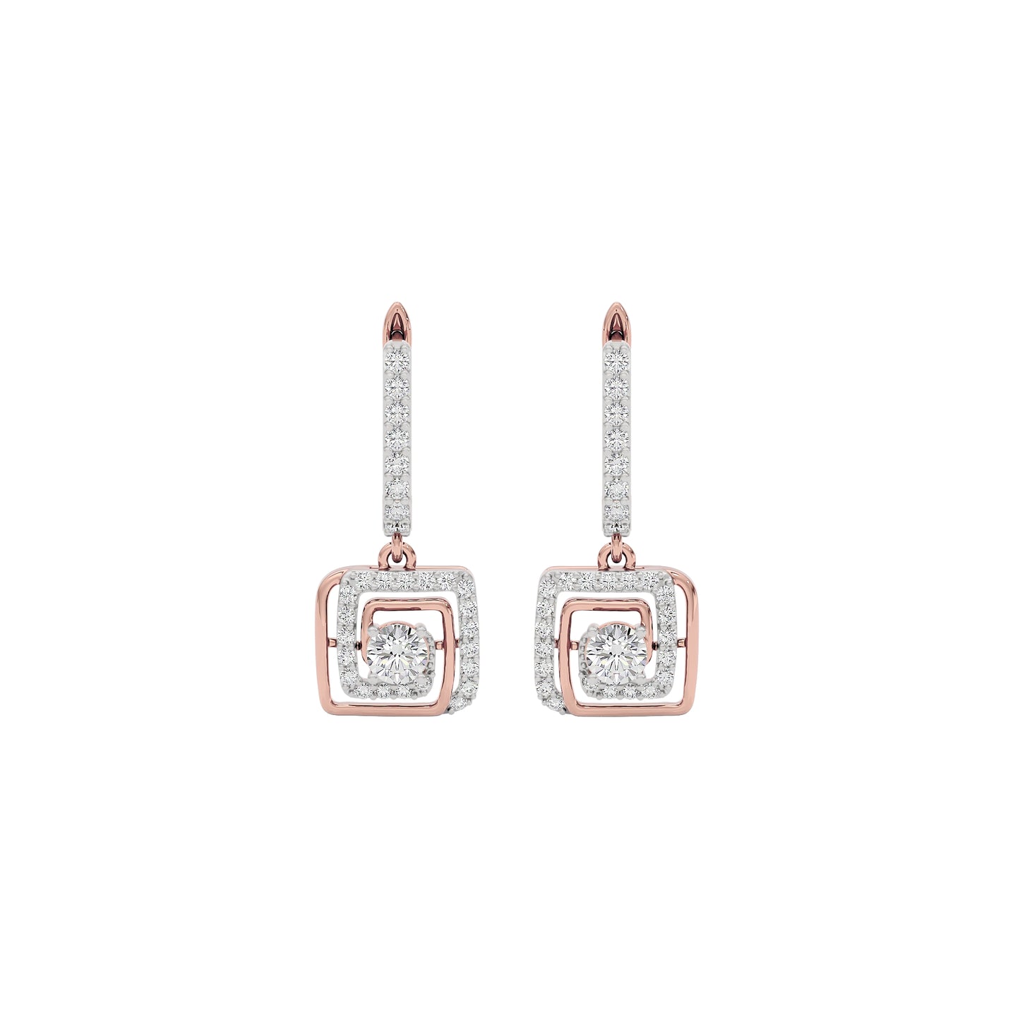Opulent Dazzle Diamond Earrings 18 KT / Rose Gold