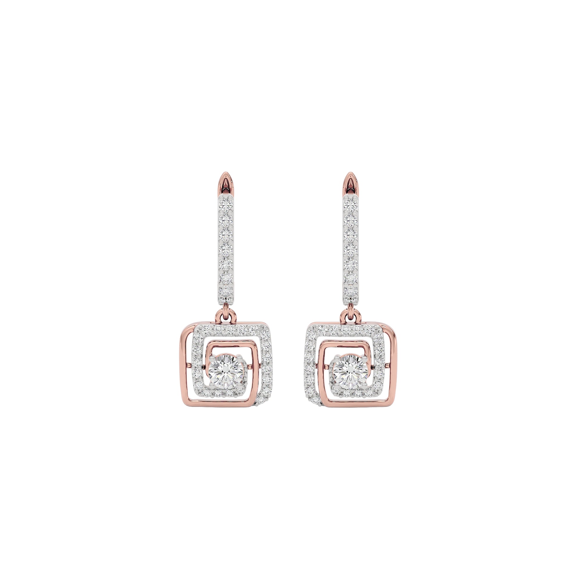 Opulent Dazzle Diamond Earrings 18 KT / Rose Gold