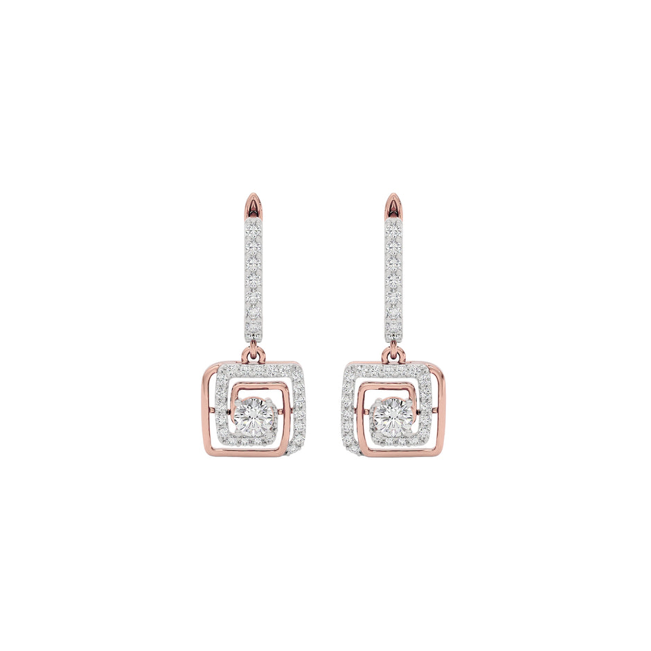 Opulent Dazzle Diamond Earrings 18 KT / Rose Gold