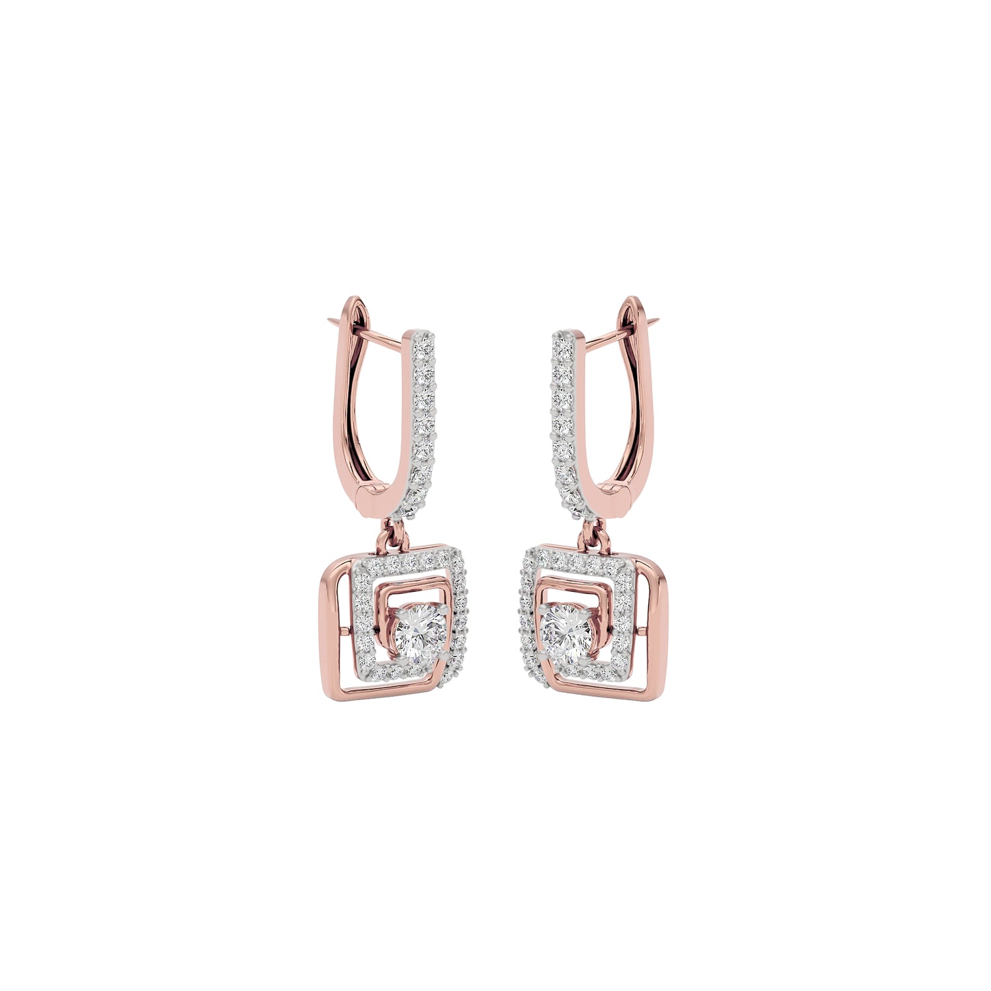 Opulent Dazzle Diamond Earrings 18 KT / Rose Gold