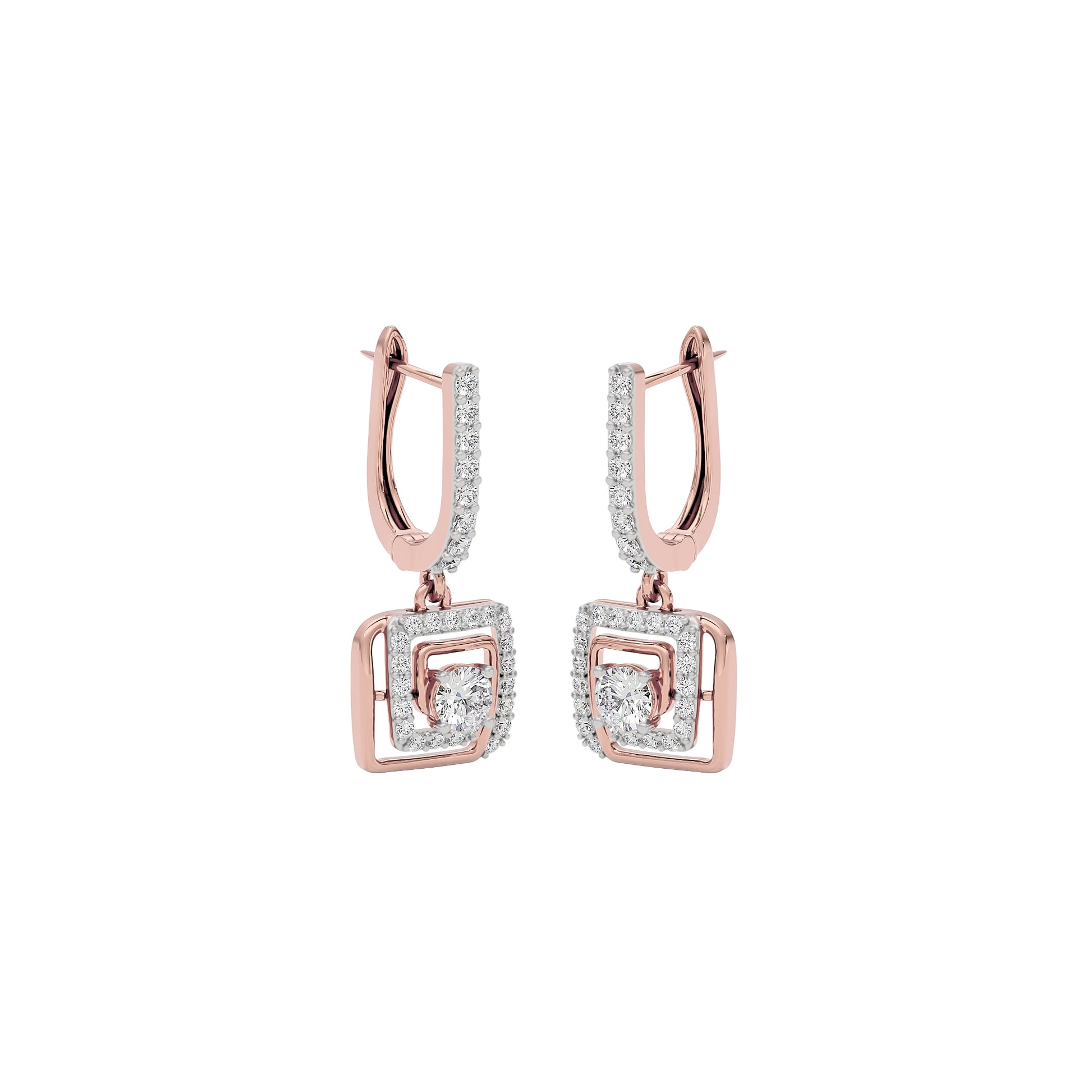 Opulent Dazzle Diamond Earrings 18 KT / Rose Gold