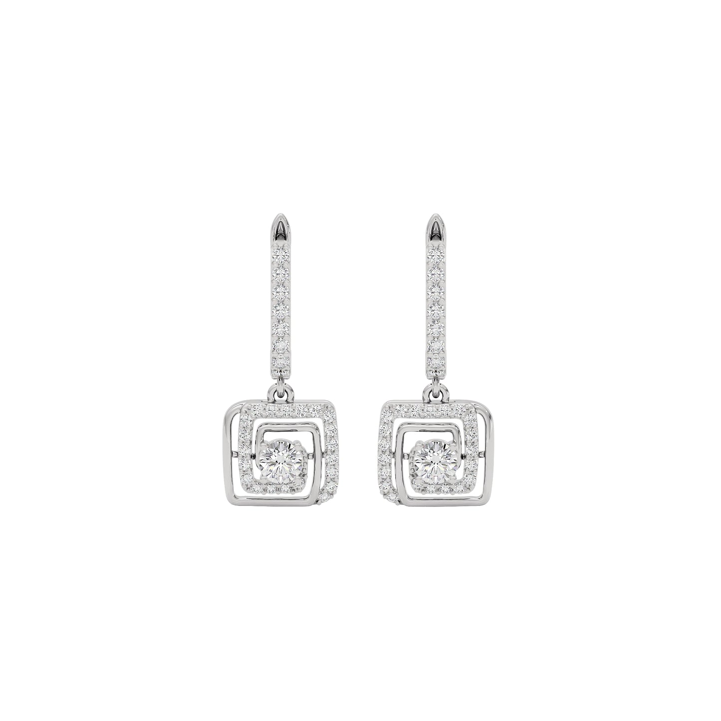 Opulent Dazzle Diamond Earrings 18 KT / White Gold