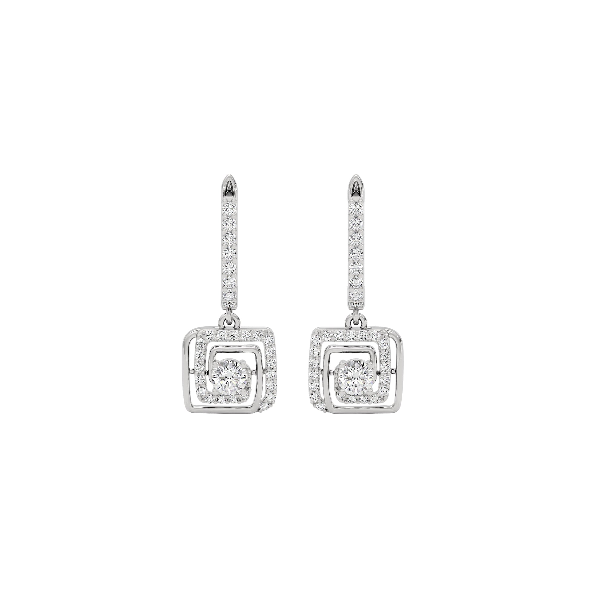 Opulent Dazzle Diamond Earrings 18 KT / White Gold