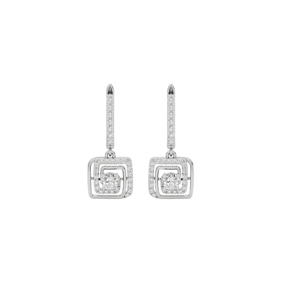 Opulent Dazzle Diamond Earrings 18 KT / White Gold