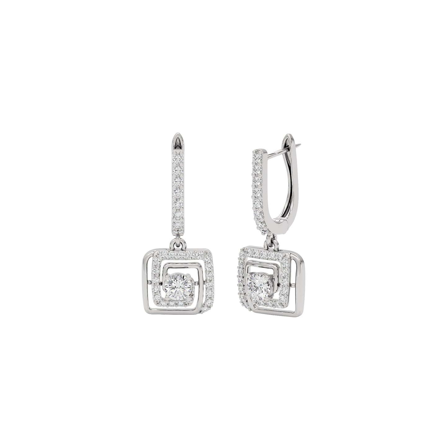 Opulent Dazzle Diamond Earrings 18 KT / White Gold