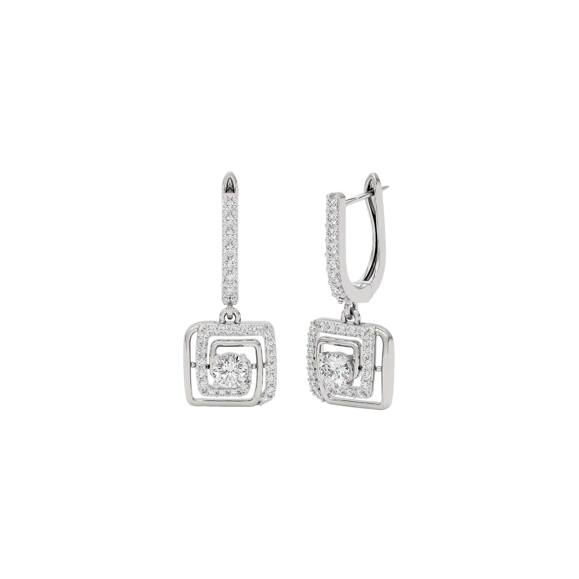 Opulent Dazzle Diamond Earrings 18 KT / White Gold