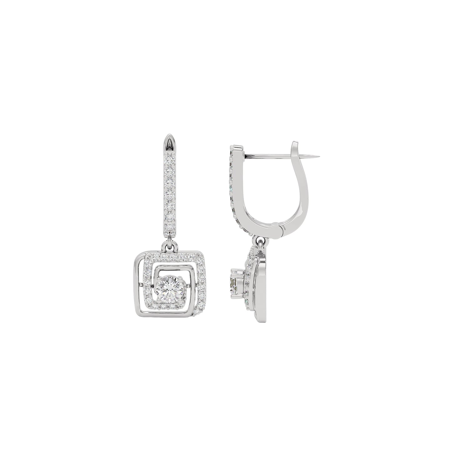 Opulent Dazzle Diamond Earrings 18 KT / White Gold