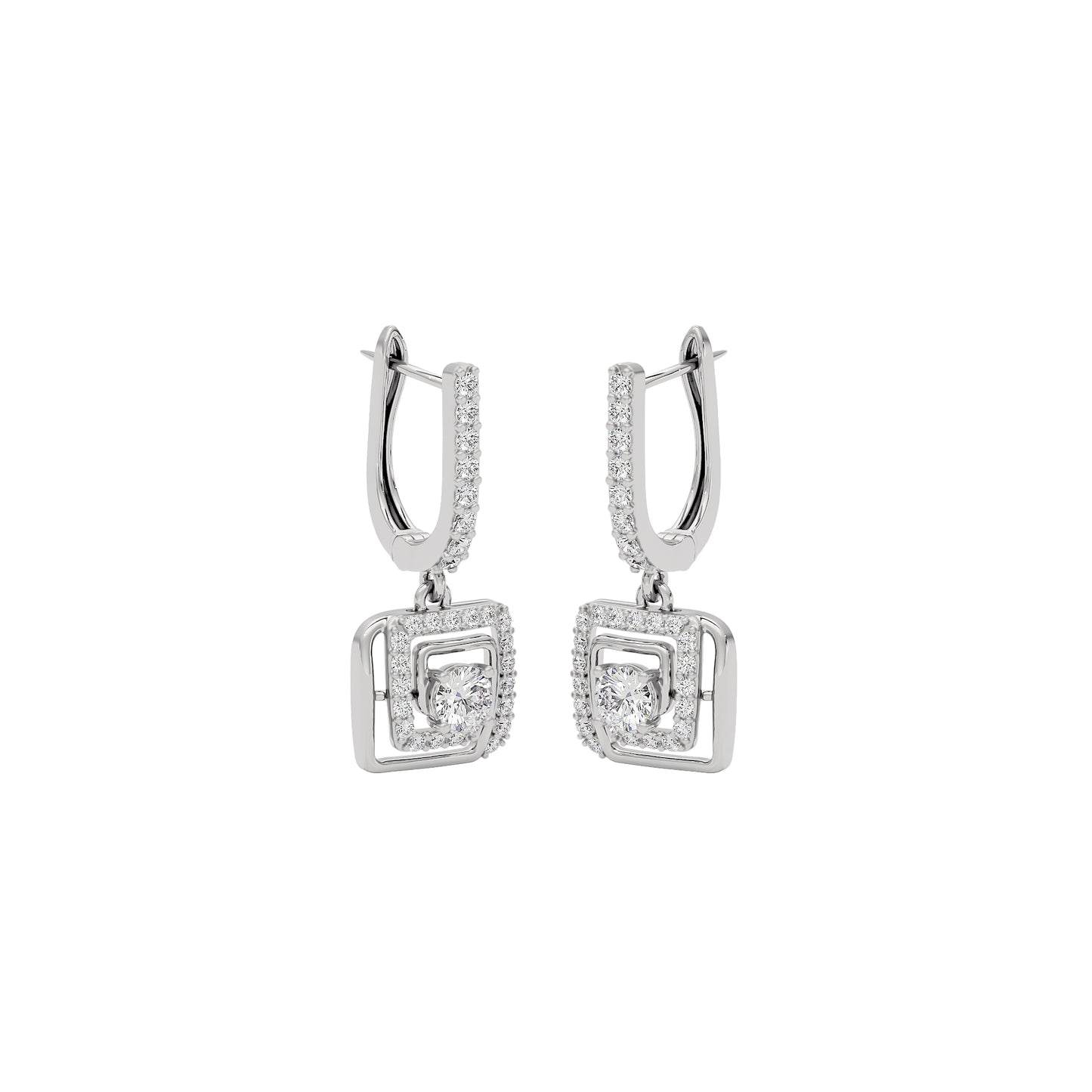 Opulent Dazzle Diamond Earrings 18 KT / White Gold