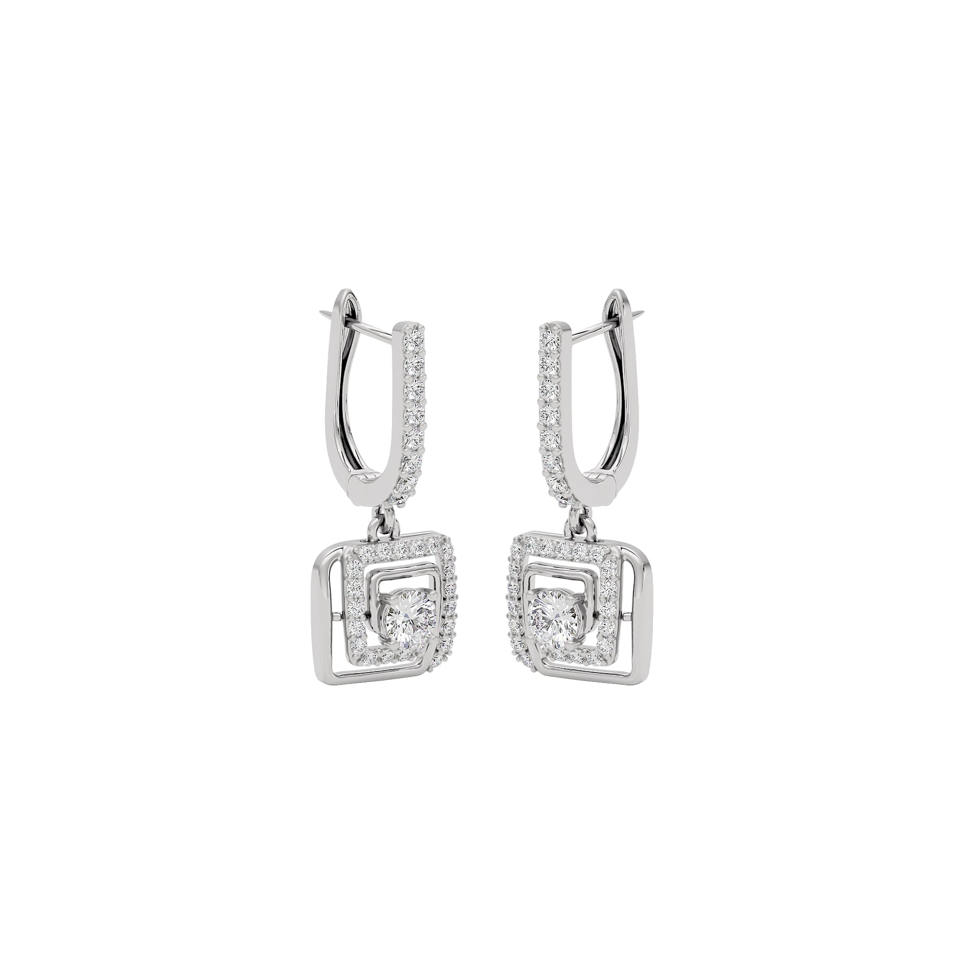 Opulent Dazzle Diamond Earrings 18 KT / White Gold