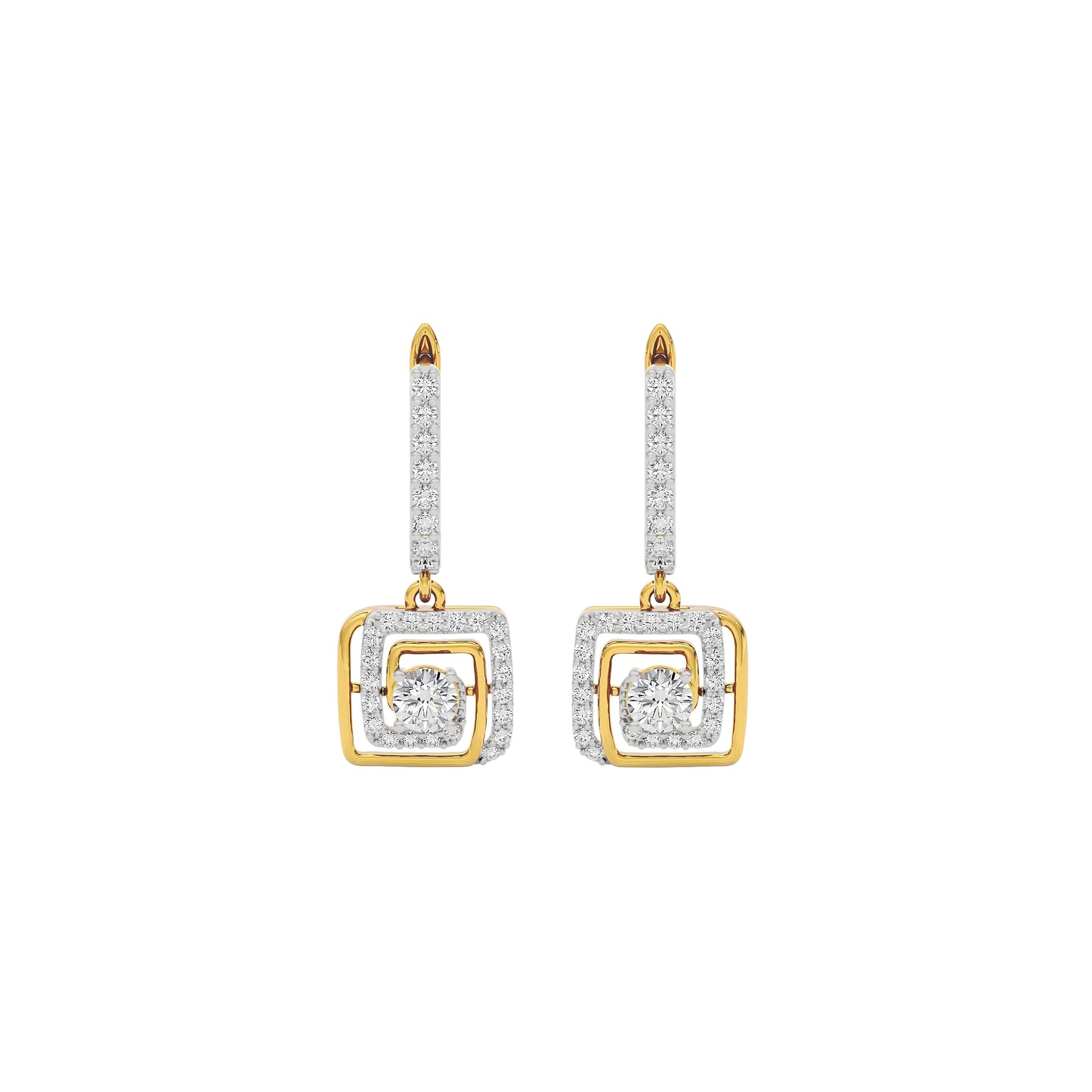 Opulent Dazzle Diamond Earrings 18 KT / Yellow Gold