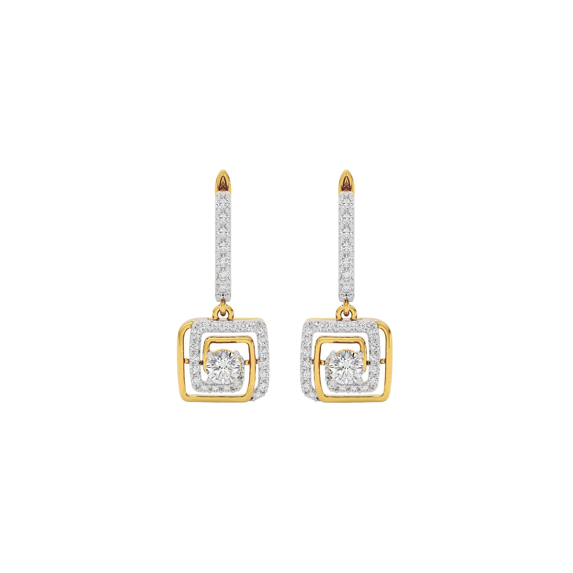Opulent Dazzle Diamond Earrings 18 KT / Yellow Gold