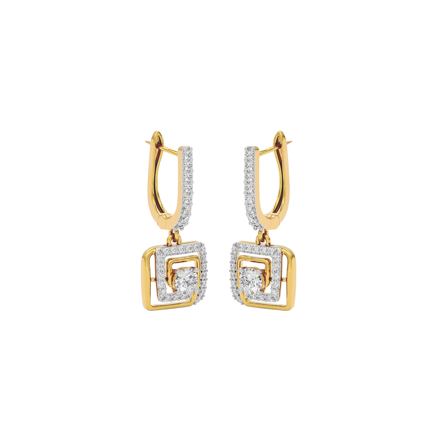 Opulent Dazzle Diamond Earrings 18 KT / Yellow Gold