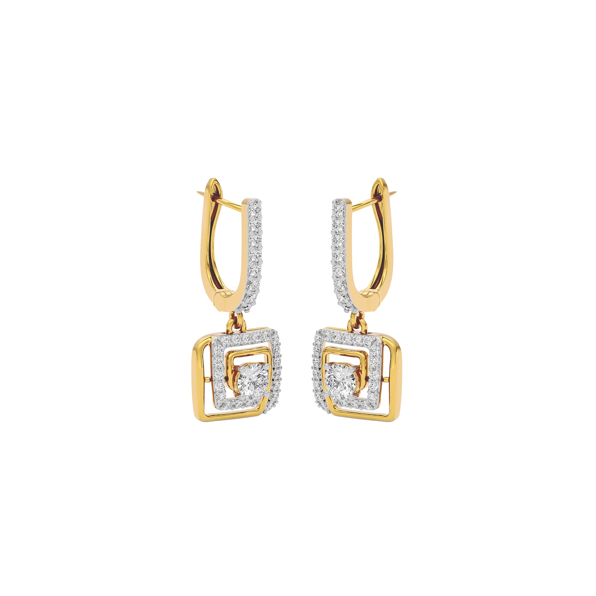 Opulent Dazzle Diamond Earrings 18 KT / Yellow Gold
