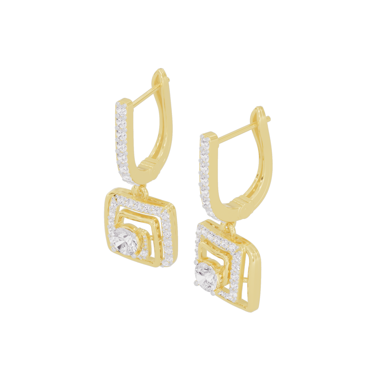 Opulent Dazzle Diamond Earrings