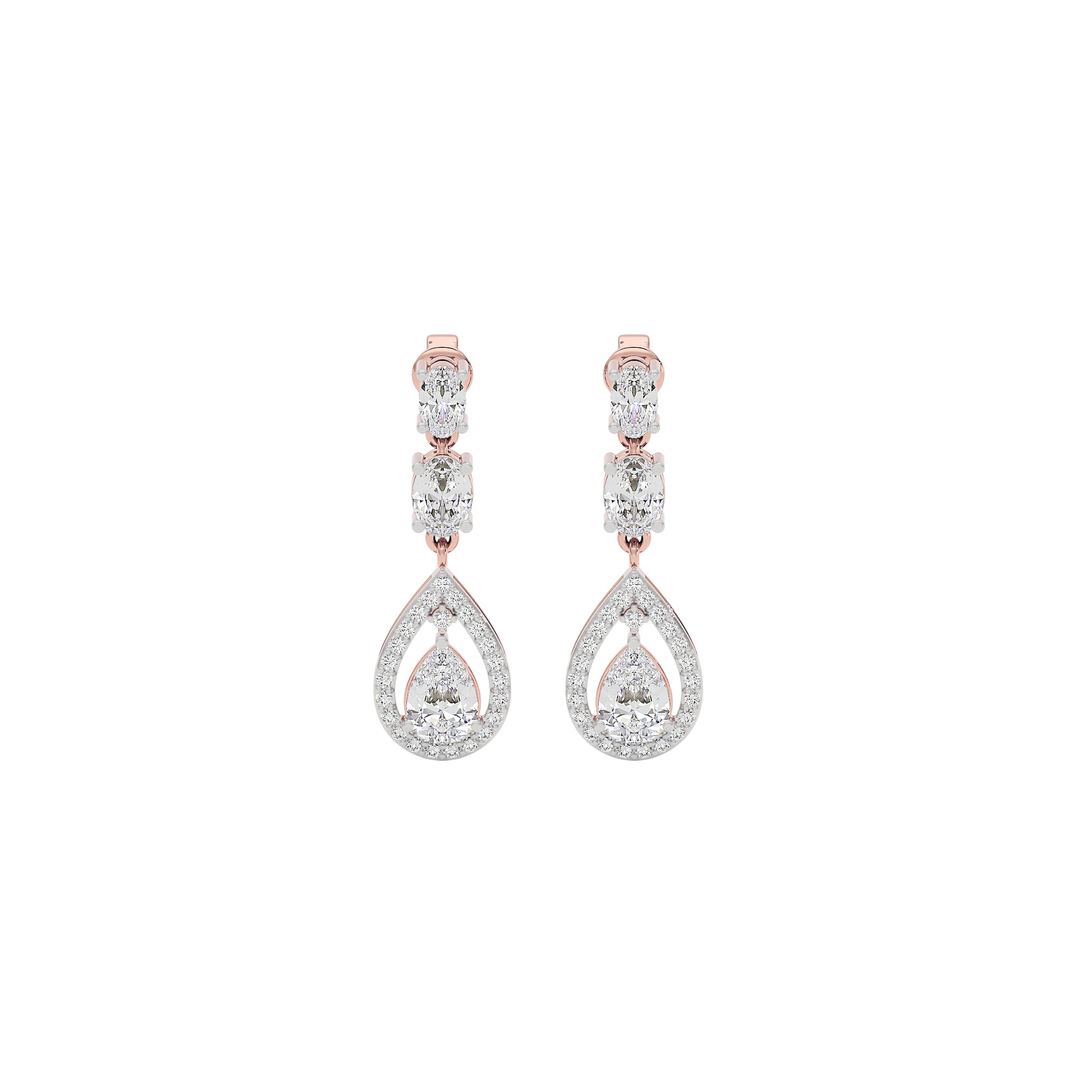 Divine Harmony Diamond Drops 18 KT / Rose Gold