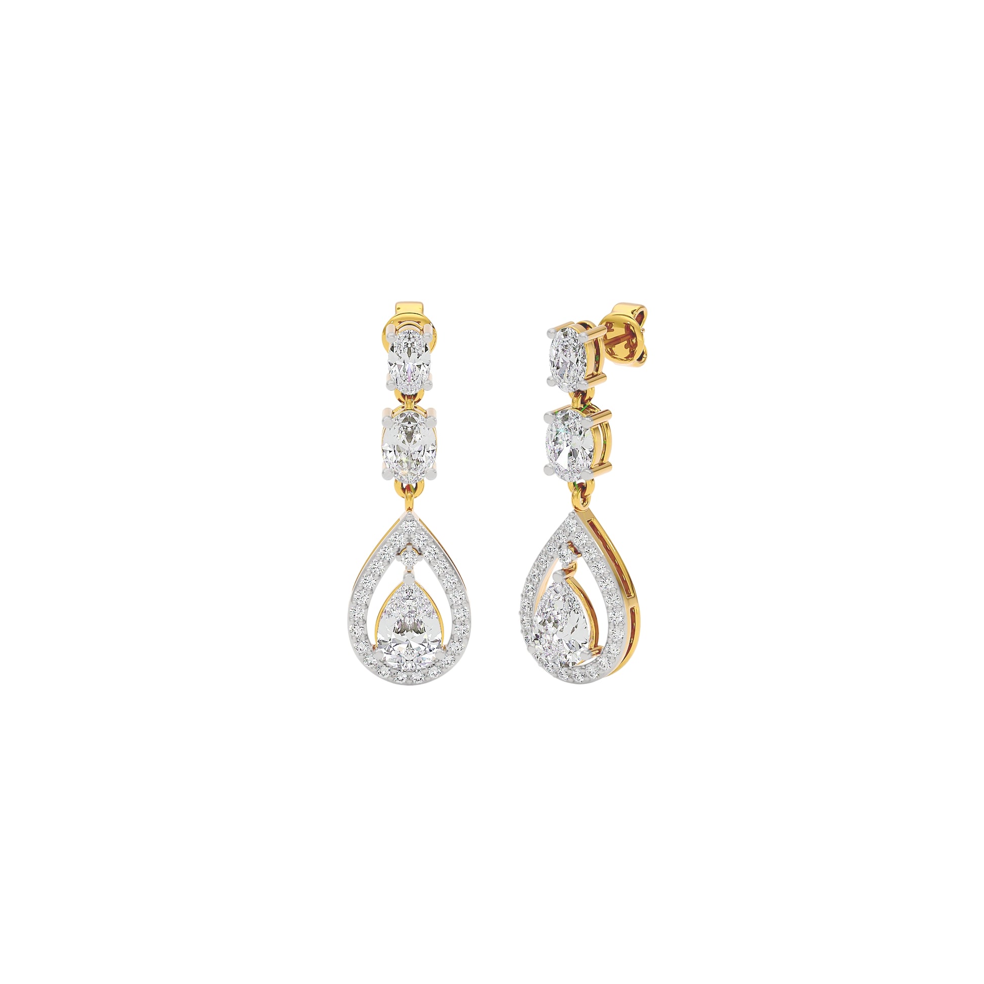 Divine Harmony Diamond Drops 18 KT / Yellow Gold