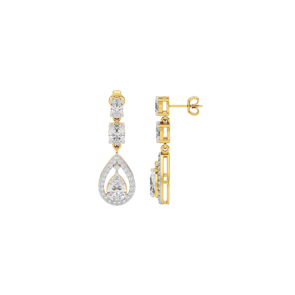 Divine Harmony Diamond Drops 18 KT / Yellow Gold