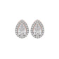 Luxe Muse Pear Halo Stud Earrings