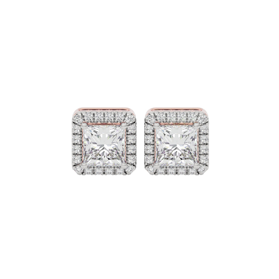 Royale Princess Halo Stud Earrings