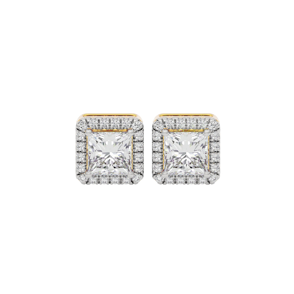 Royale Princess Halo Stud Earrings