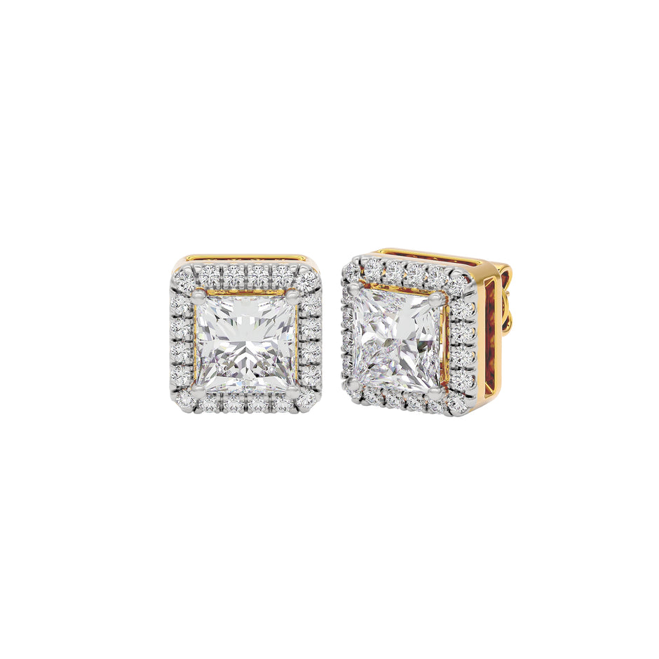 Royale Princess Halo Stud Earrings