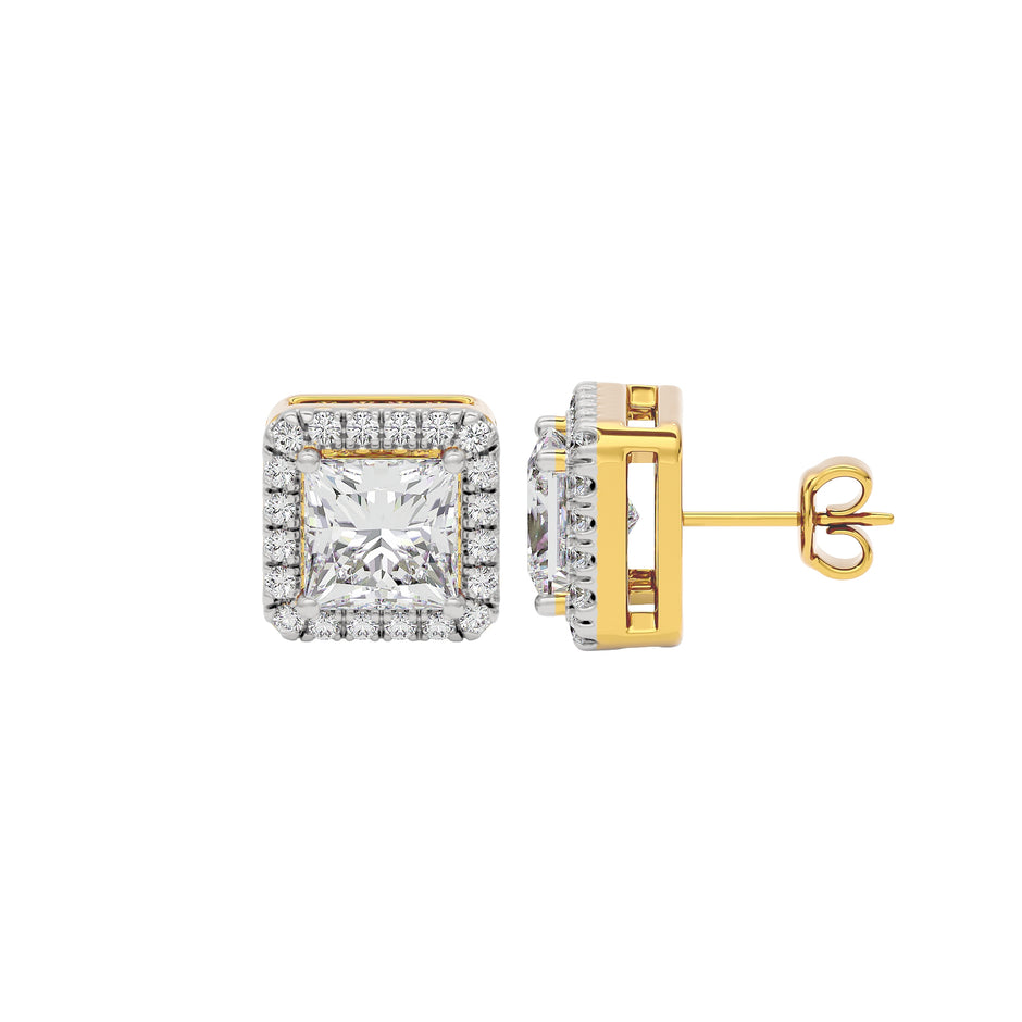 Royale Princess Halo Stud Earrings