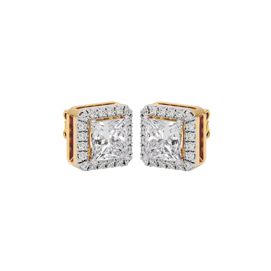 Royale Princess Halo Stud Earrings