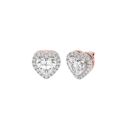 Lovestruck Heart Halo Stud Earrings