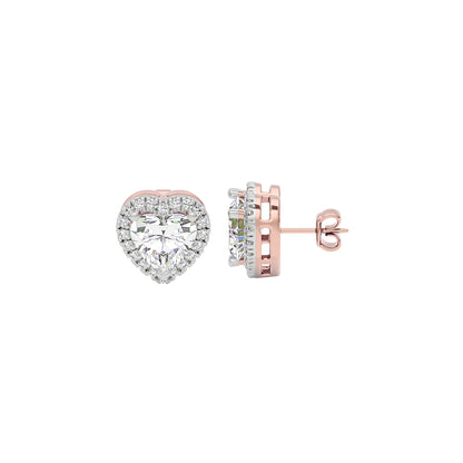 Lovestruck Heart Halo Stud Earrings