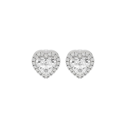 Lovestruck Heart Halo Stud Earrings