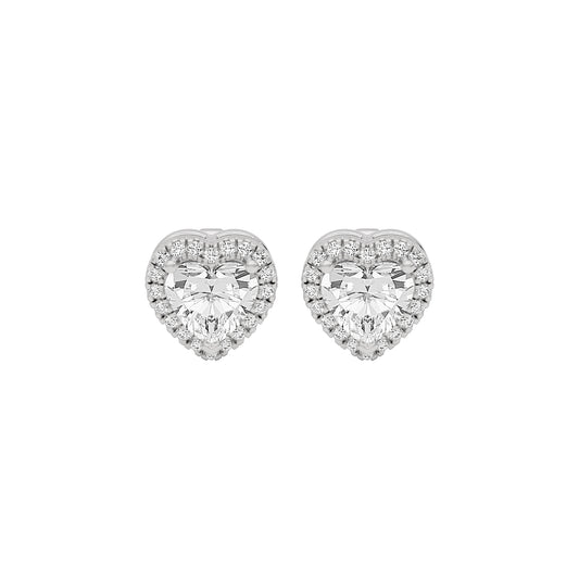 Lovestruck Heart Halo Stud Earrings