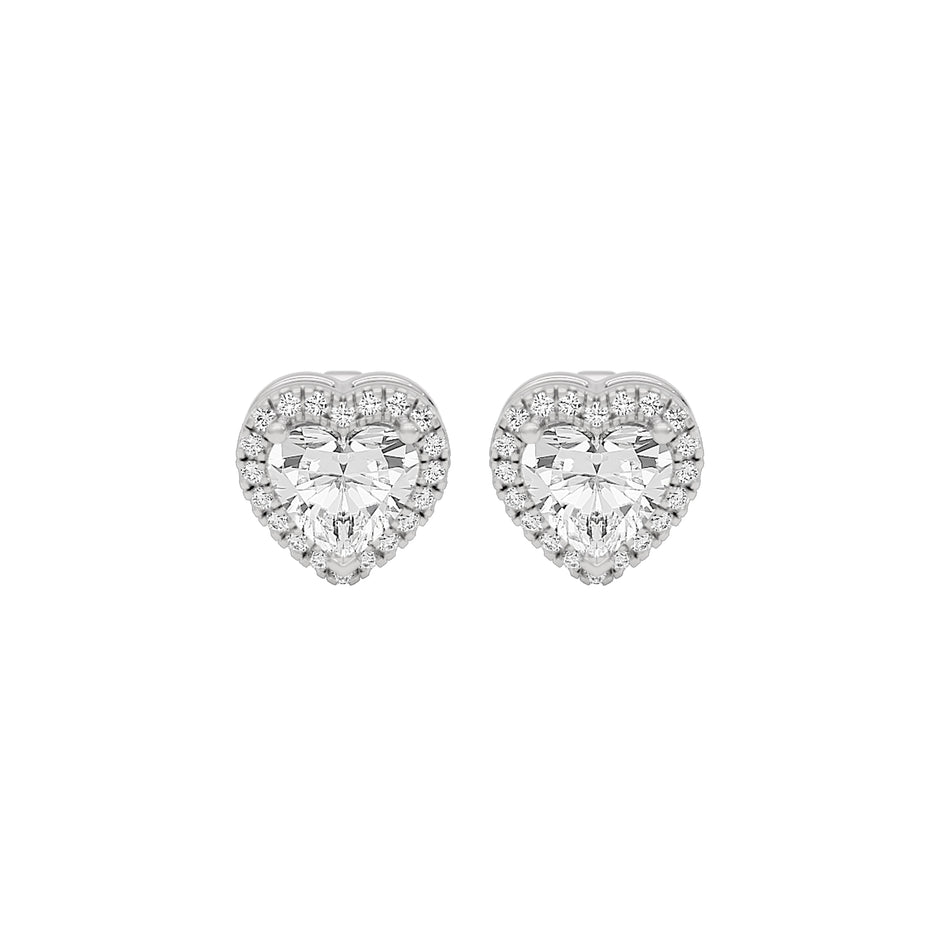 Lovestruck Heart Halo Stud Earrings