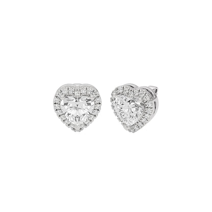 Lovestruck Heart Halo Stud Earrings