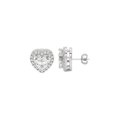 Lovestruck Heart Halo Stud Earrings