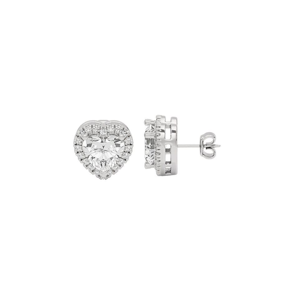 Lovestruck Heart Halo Stud Earrings
