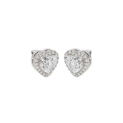 Lovestruck Heart Halo Stud Earrings