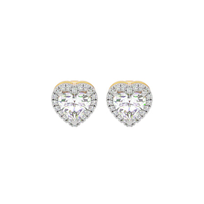 Lovestruck Heart Halo Stud Earrings
