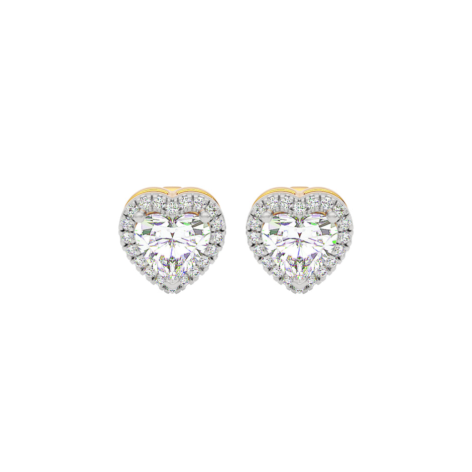 Lovestruck Heart Halo Stud Earrings