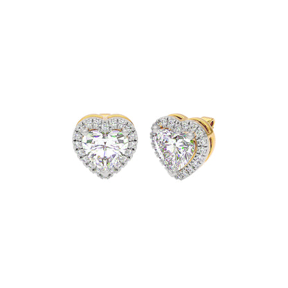 Lovestruck Heart Halo Stud Earrings
