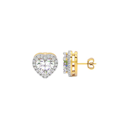 Lovestruck Heart Halo Stud Earrings
