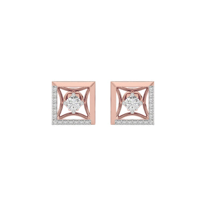 Ethereal Aura Diamond Earrings 18 KT / Rose Gold