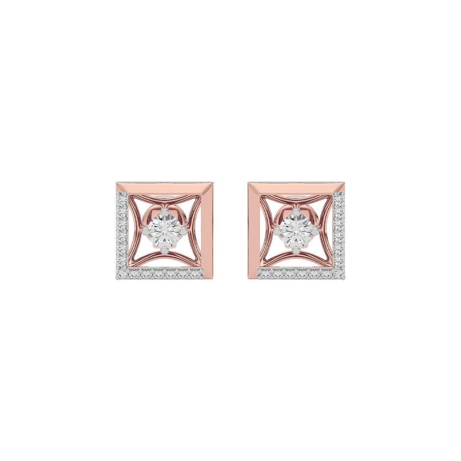 Ethereal Aura Diamond Earrings 18 KT / Rose Gold