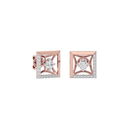Ethereal Aura Diamond Earrings 18 KT / Rose Gold